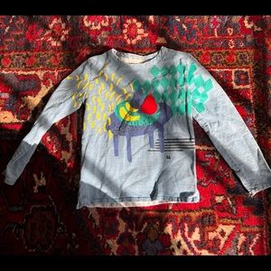 Adorable size 8-9y long sleeve embroidered Bobo Choses from Paris.